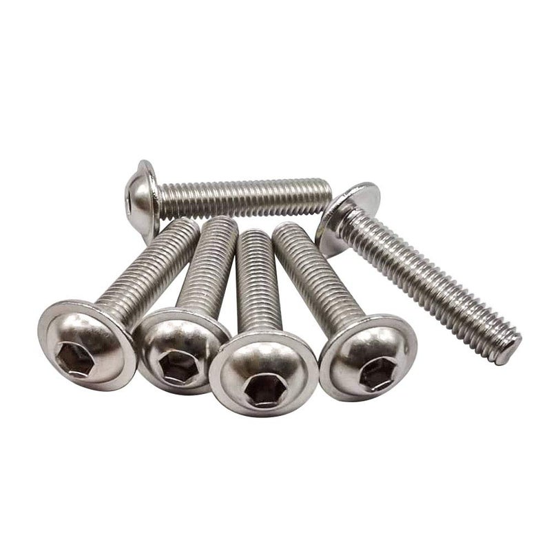 EASTLO M5-0.8 x 16mm Flanged Washer Button Head Socket Cap Screws, 304 Stainless Steel 18-8, Allen Hex Drive, Full Thread Coarse Thread UNC, 50 PCS - Image 1